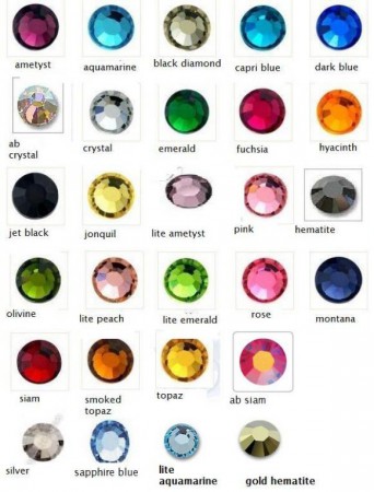 verschillende kleuren hotfix steentjes